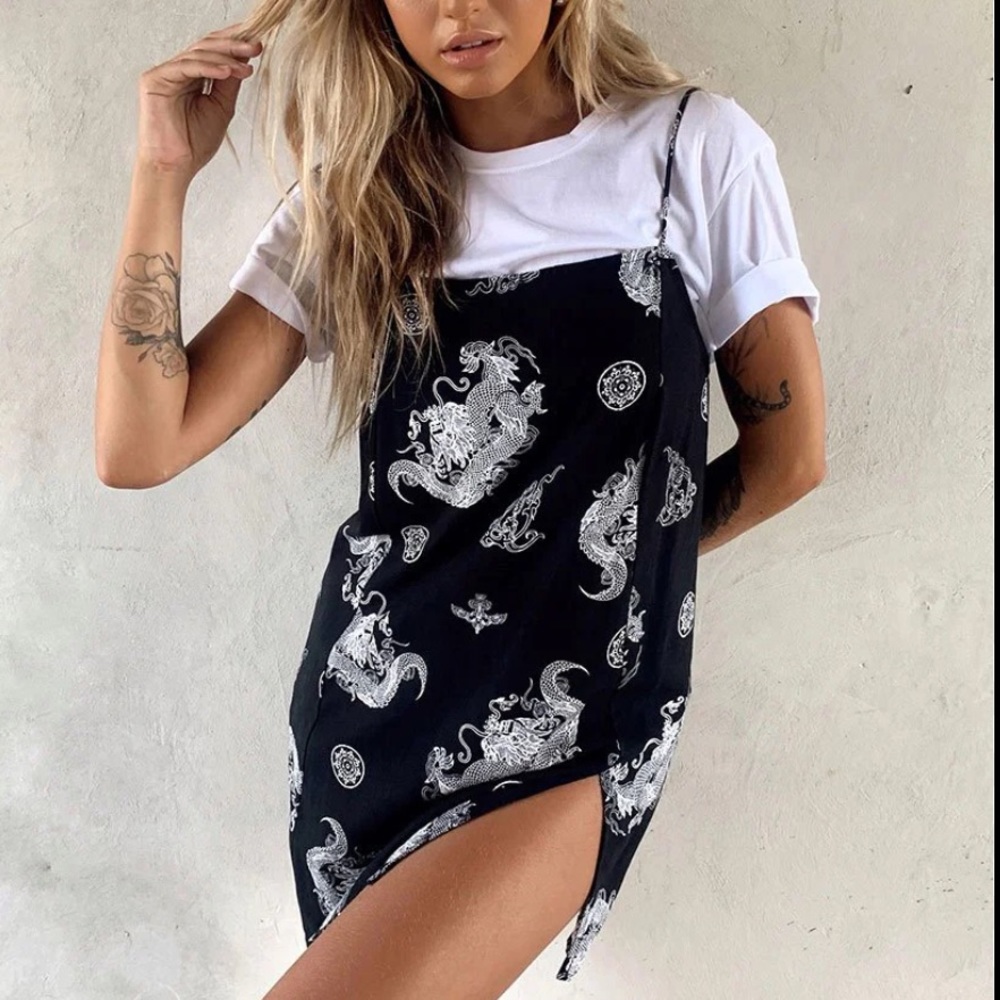 MOTEL ROCKS MINI SLIP DRESS